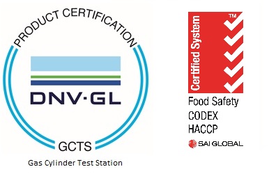 DNV-GL Gas Cylinder Test Station and HACCP Food Safety Certification